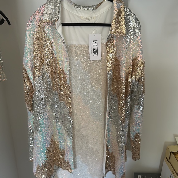 12th Tribe Genevieve Ivory multi sequin set- taylor swift eras outfit, lover era - Picture 5 of 6